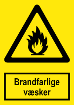 Brandfarlige vsker - stende