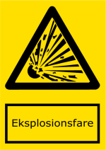 Eksplosionsfare - stende