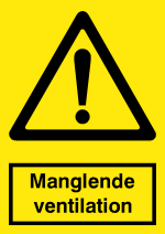 Manglende ventilation - stende