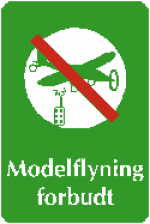 Modelflyvning forbudt