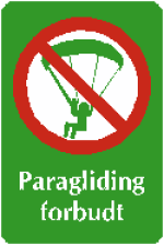 Paragliding forbudt