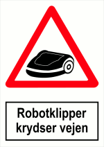 Robotklipper krydser vejen