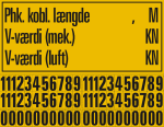 Vgttavle 18, trkstang p ark med tal